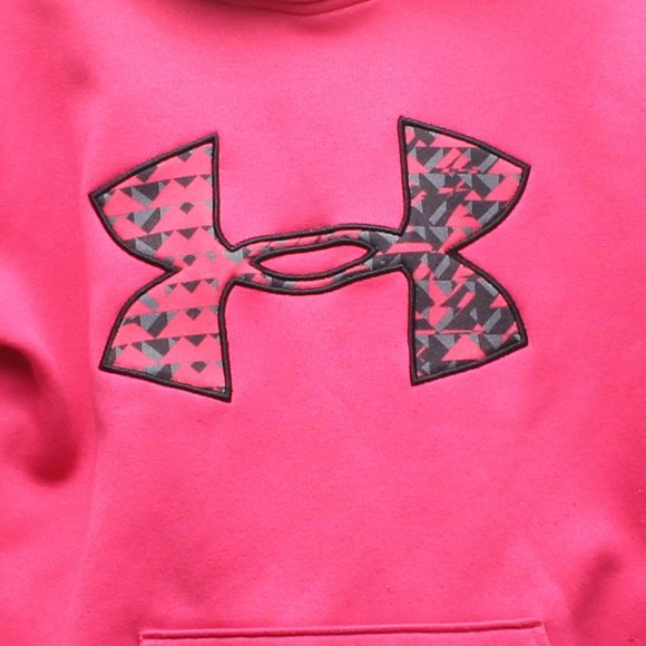 Under Armour Pink Hoody Kangaroo Pocket Size YSM/JP - Picture 4 of 12
